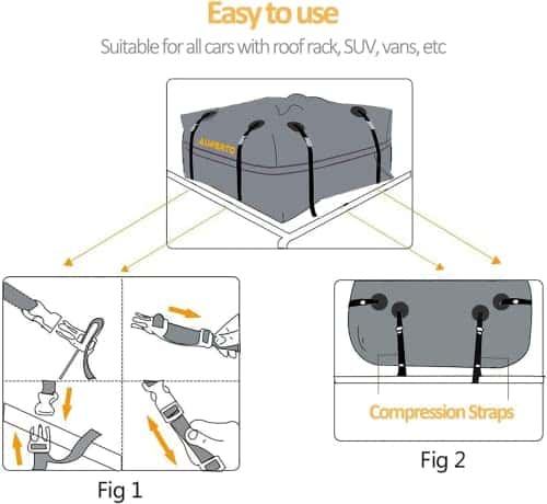 Auperto Faltbare Dachbox 450L Schwarz – Bild 4